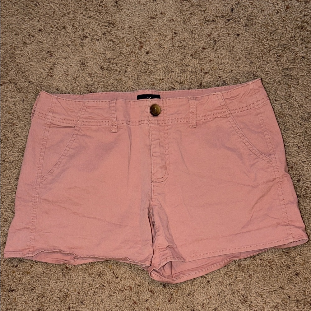 American Eagle Outfitters Pink Shortie Stretch Shorts Size 10